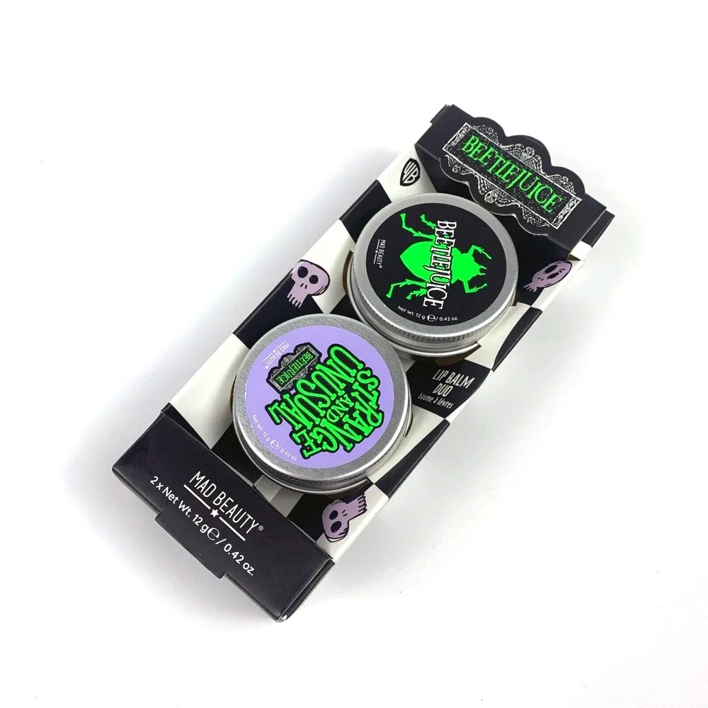 Beetlejuice Mad Beauty Hand Care Set Amber Ginseng Lotion Nail File Lip Balm Duo